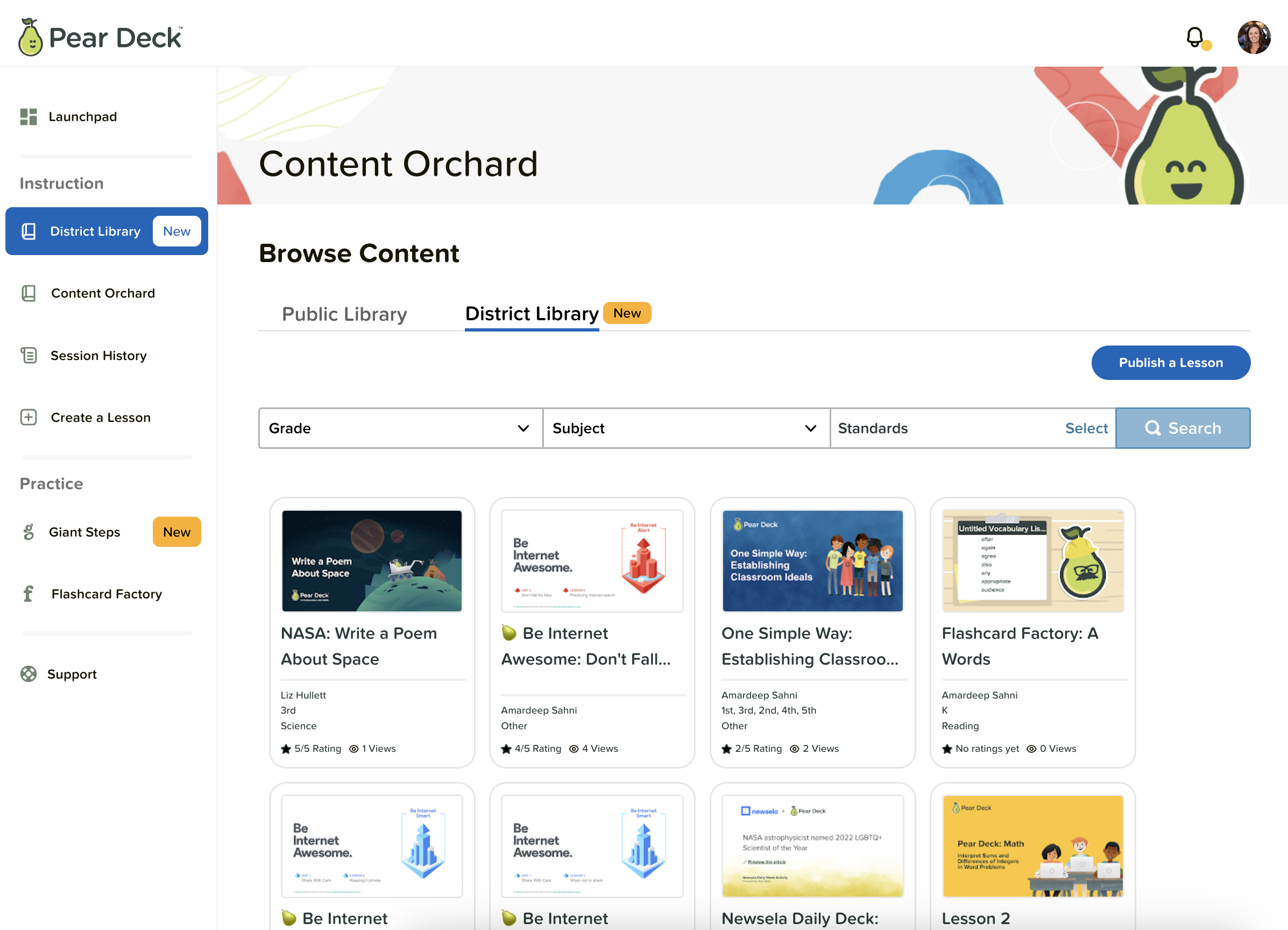 Enhance Districtwide Teaching with Pear Deck District Library Blog